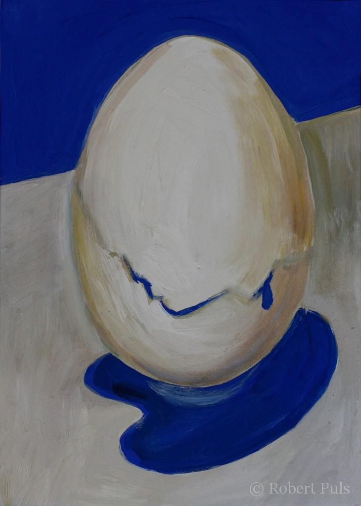 Blaues Ei Malerei