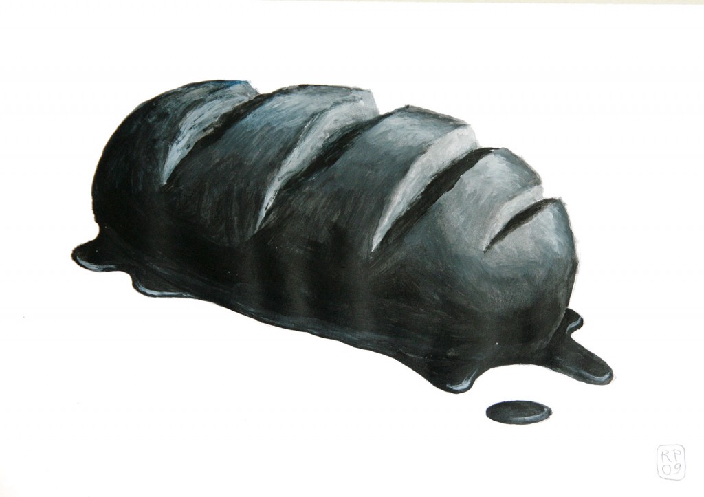 Brotschaften Schwarzbrot Acryl Robert Puls