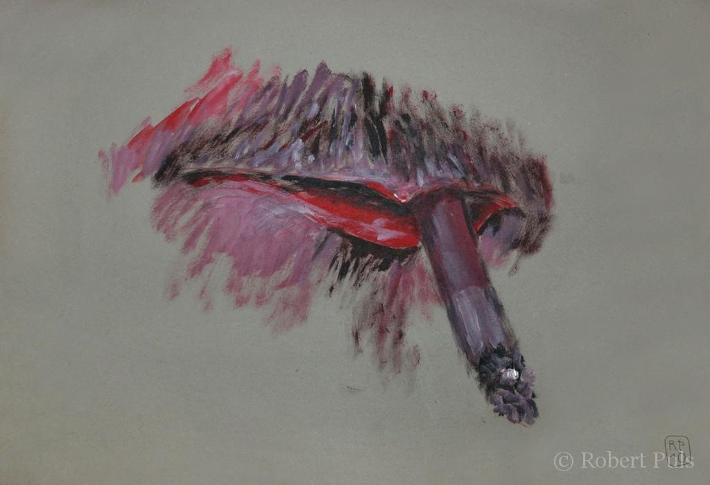 Zigarette im Mund gemalt Robert Puls