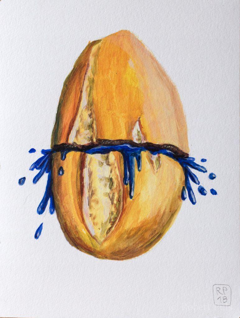 Malerei Rostock Deutschland Acryl Brotschaften Abgedreht Robert Puls
