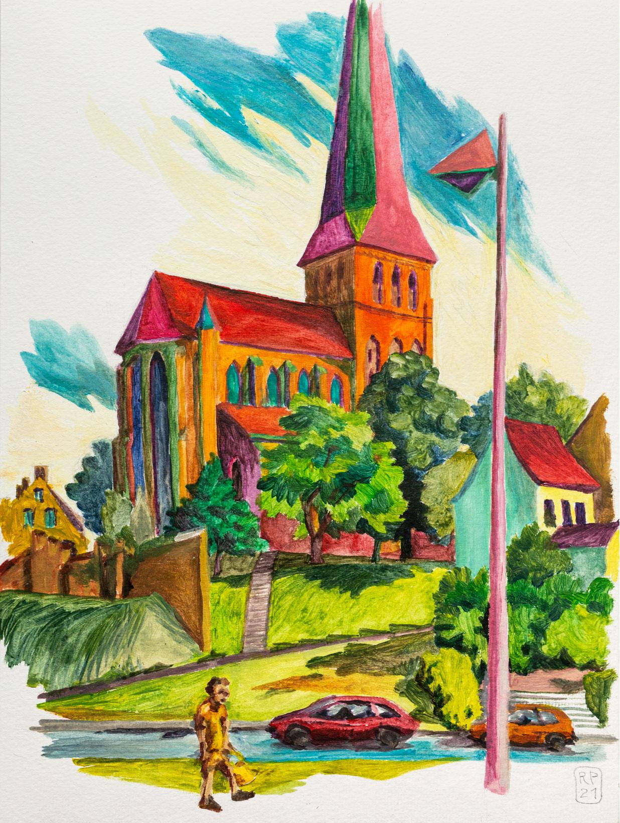 Petrikirche Rostock Altstadt Malerei
