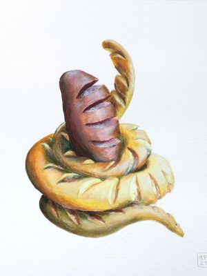 Malerei Robert Puls, Schlangentanz – Brotschaften
